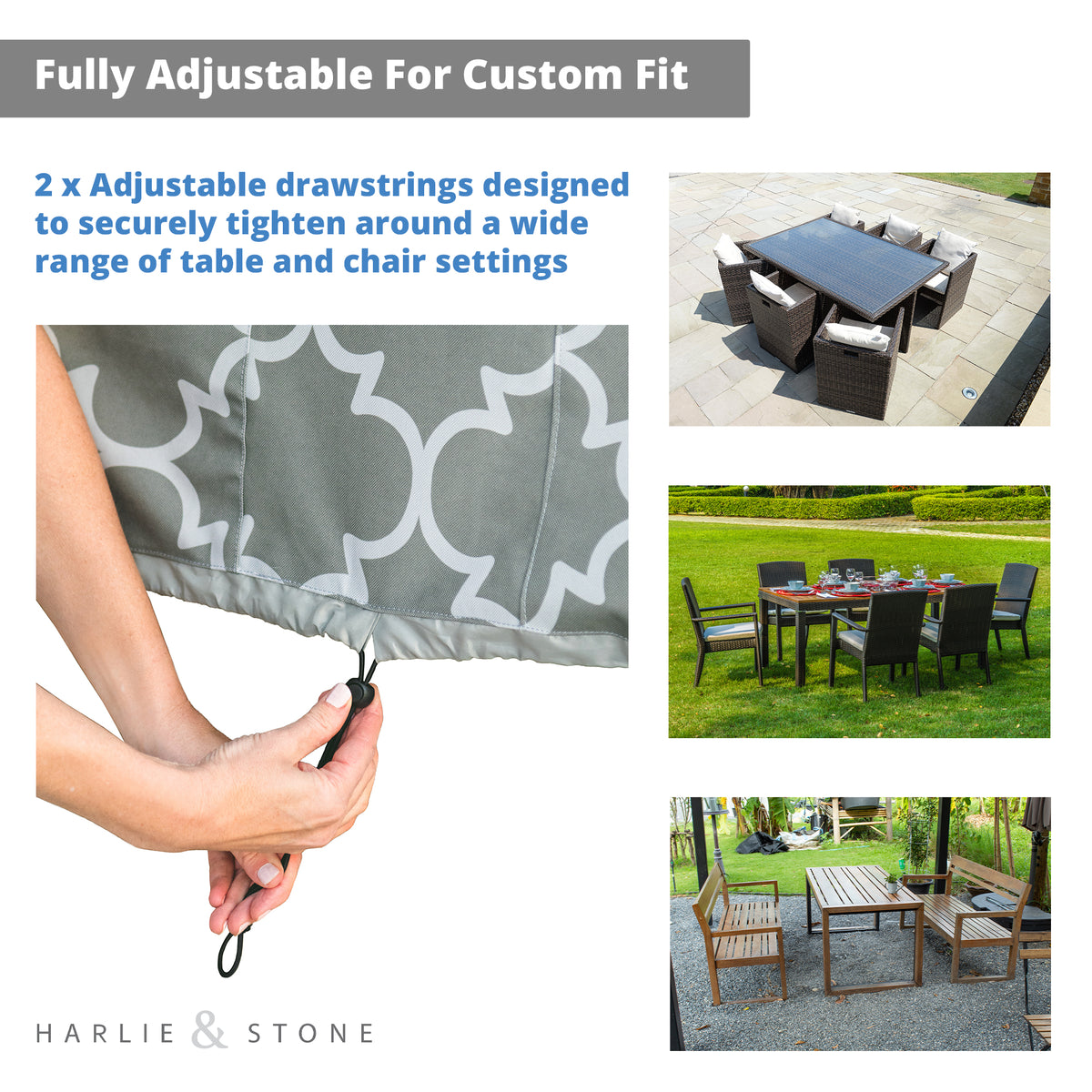 Outdoor Table Cover - Rectangular,Large 108”(L) x 84(W) x28(H)